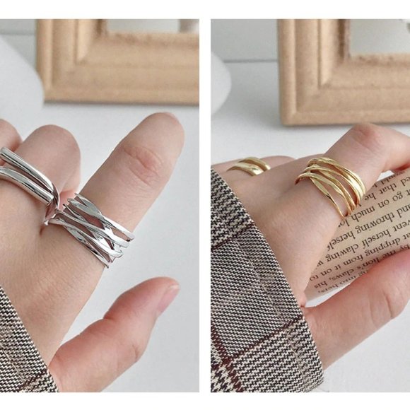 NEW Gold/Sterling Silver Infinity Resizable Ring - Picture 3 of 9